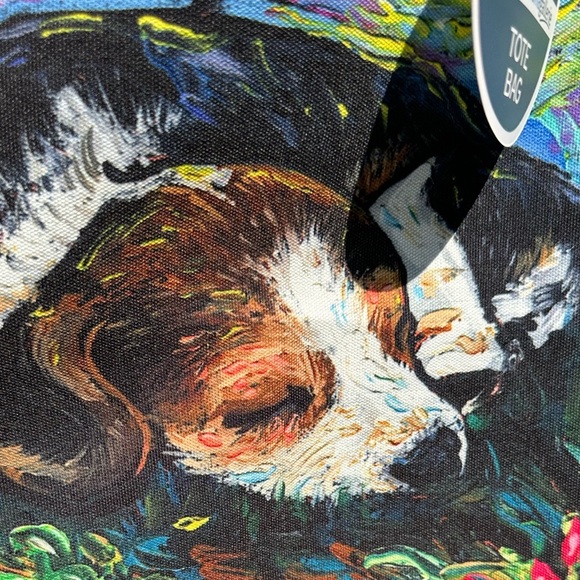 Sleepy Beagle Night Artisan Canvas Tote NWT - Picture 4 of 4